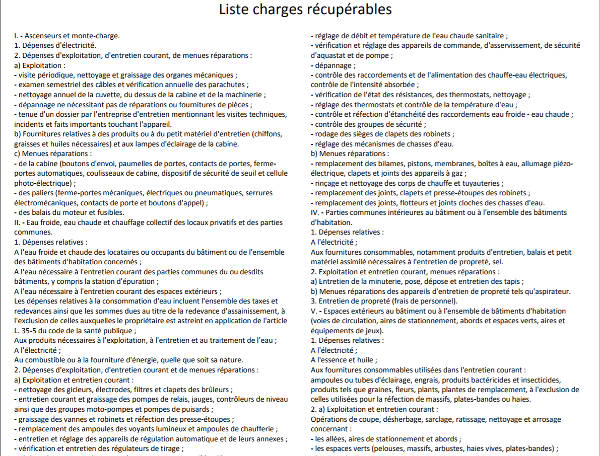 liste charges screenshot
