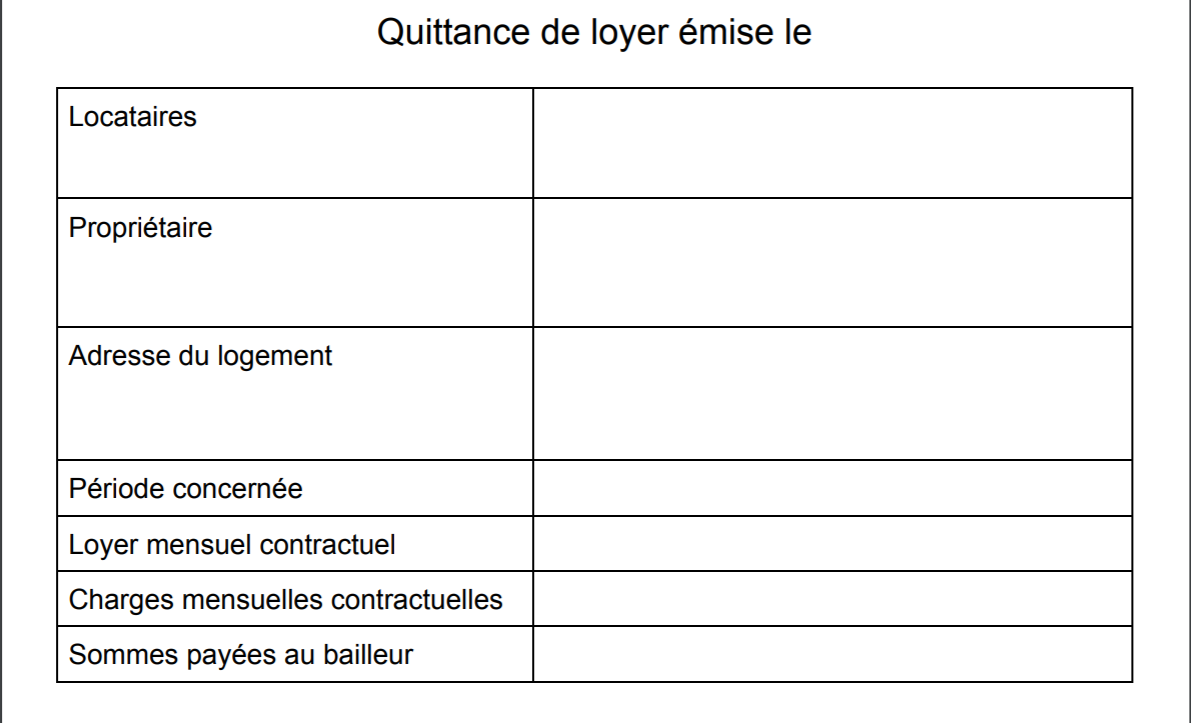 Exemple de quittance de loyer gratuite le meilleur exemple