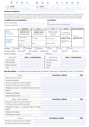 Etat Des Lieux Numerique Gratuit Entree Sortie