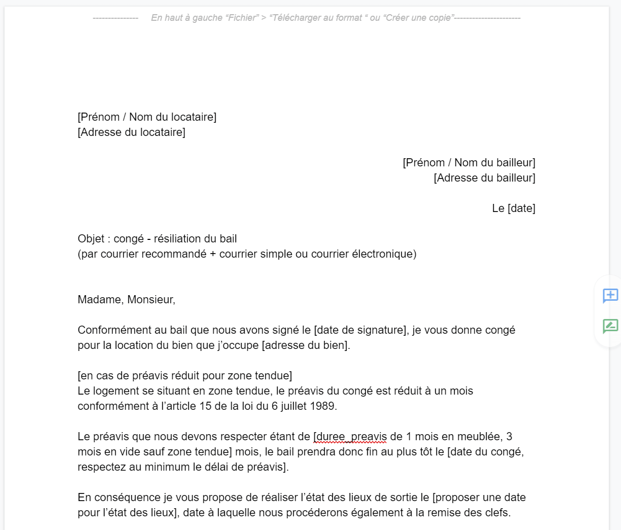 Exemple De Lettre De Pr avis Pour Un Appartement Guide Complet Journal